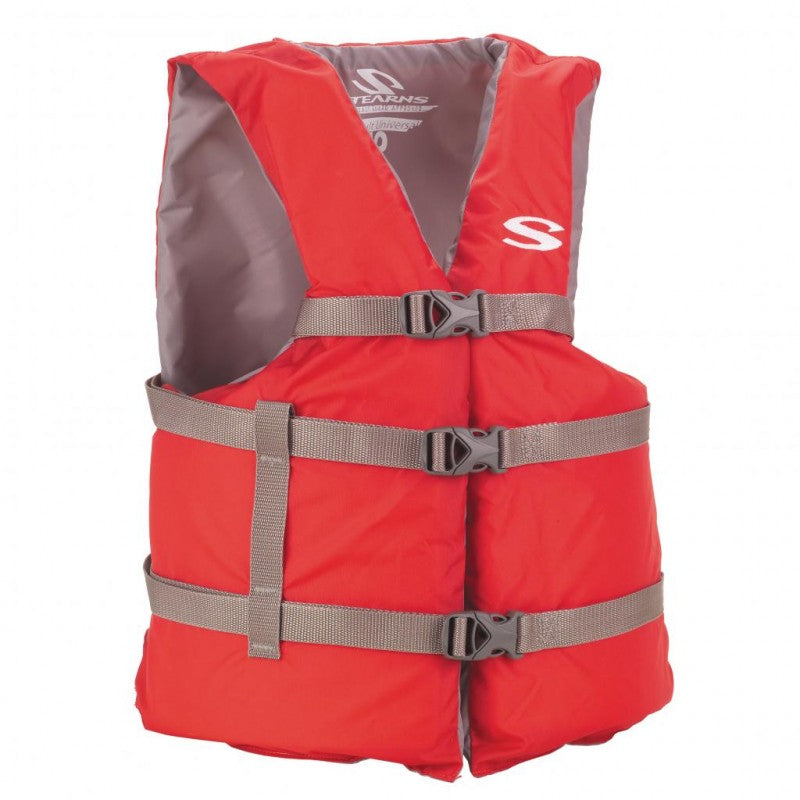 PFD 2001 Adult Boating Universal Life Jacket, Red Life Jackets by Stearns | campsifu