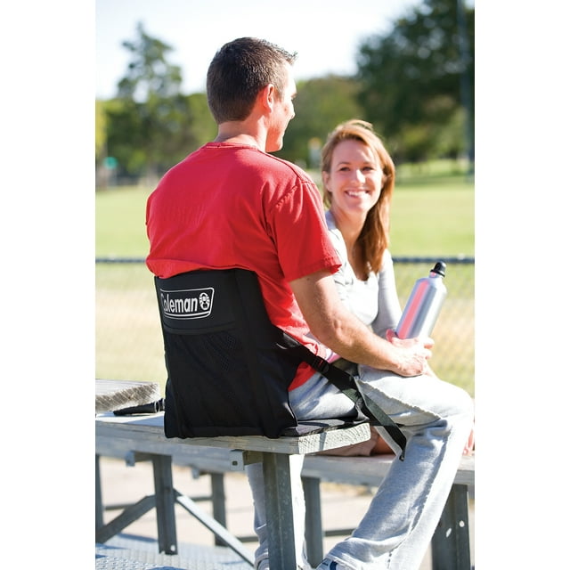 Portable Stadium Seat Cushion with Backrest, Black Seats & Cushions by Coleman | campsifu