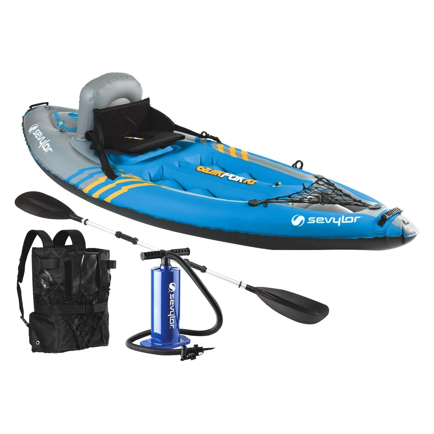 Quikpak™ K1 8'7" Solo Inflatable Kayak Inflatable Boats by Sevylor | campsifu