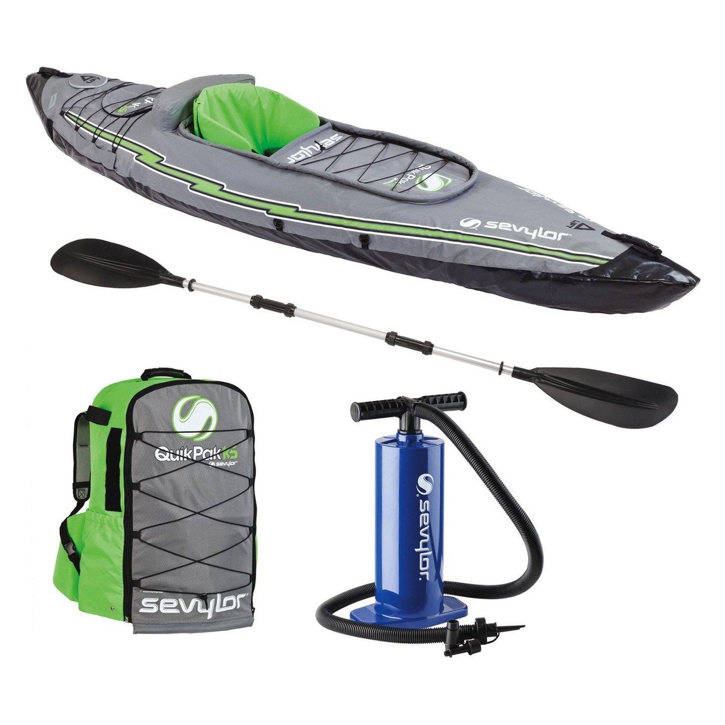 Quikpak™ K5 10' Solo Inflatable Kayak Inflatable Boats by Sevylor | campsifu