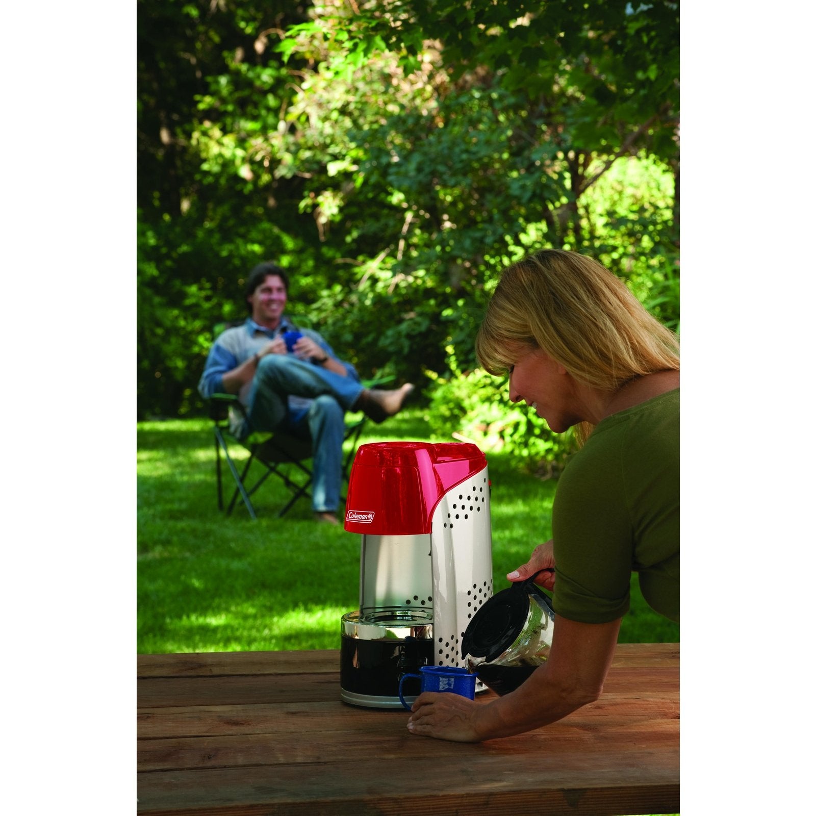 QuikPot™ Propane Coffeemaker, Red Stoves by Coleman | campsifu