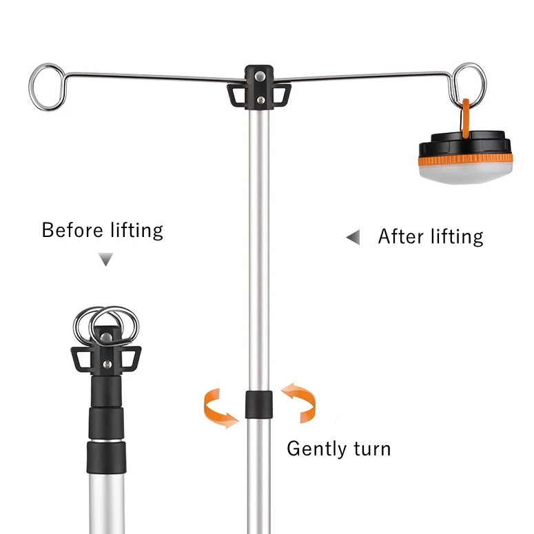 Retractable Lamp Holder Silver Light Accessories by Naturehike | campsifu