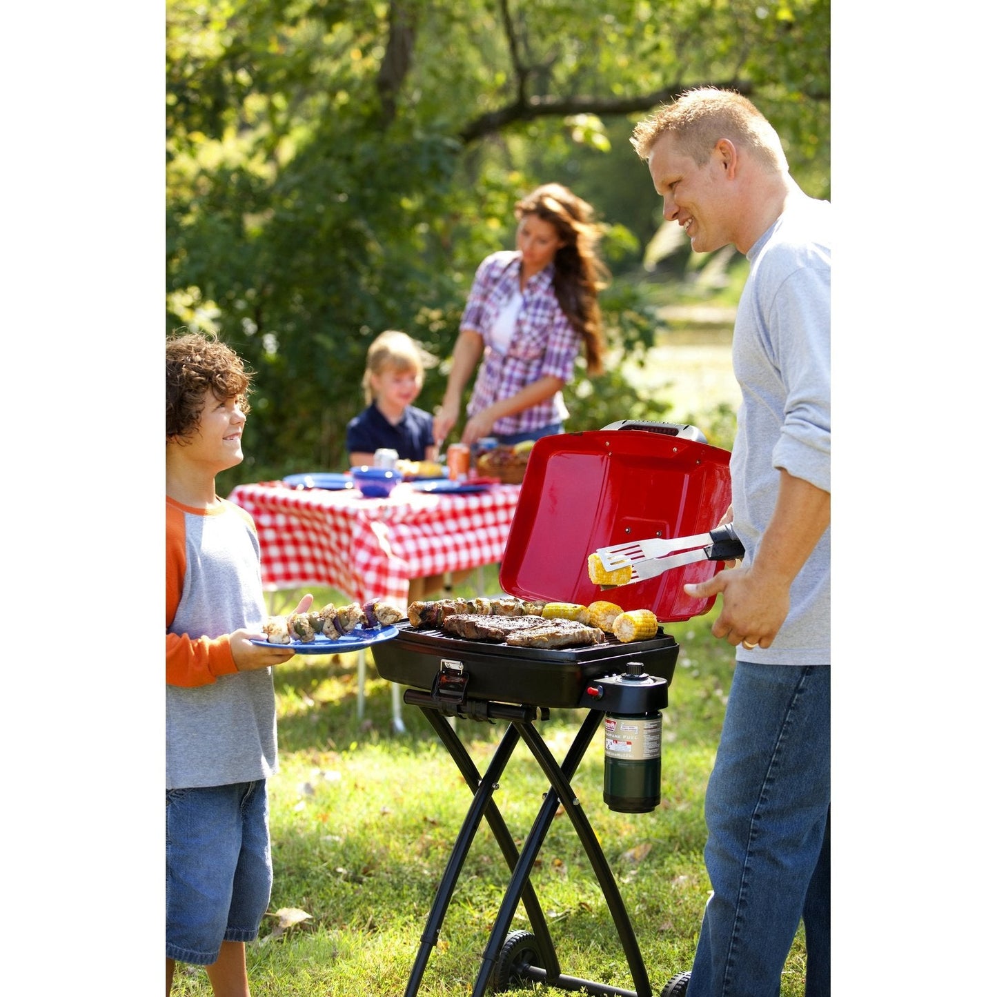 Road Trip™ Sportster® Propane Gas Grill, Red Grills by Coleman | campsifu