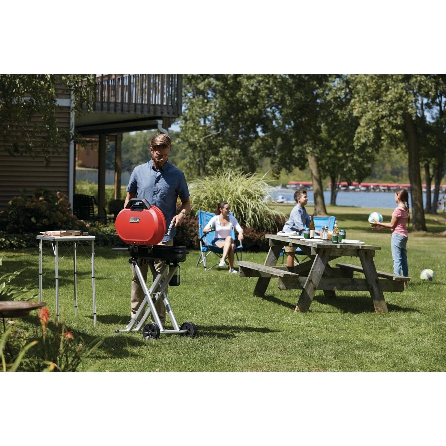 RoadTrip® 225 Portable Stand-Up Propane Grill, Red Grills by Coleman | campsifu