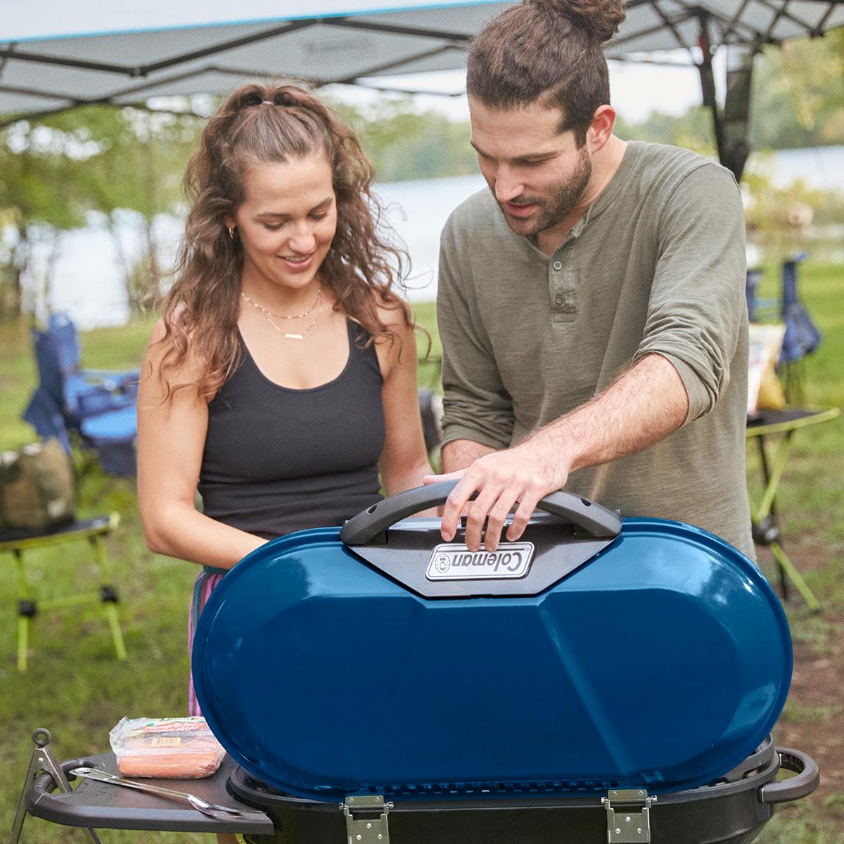 RoadTrip® X-Cursion 2 Burner Propane Gas Portable Grill, Blue Grills by Coleman | campsifu