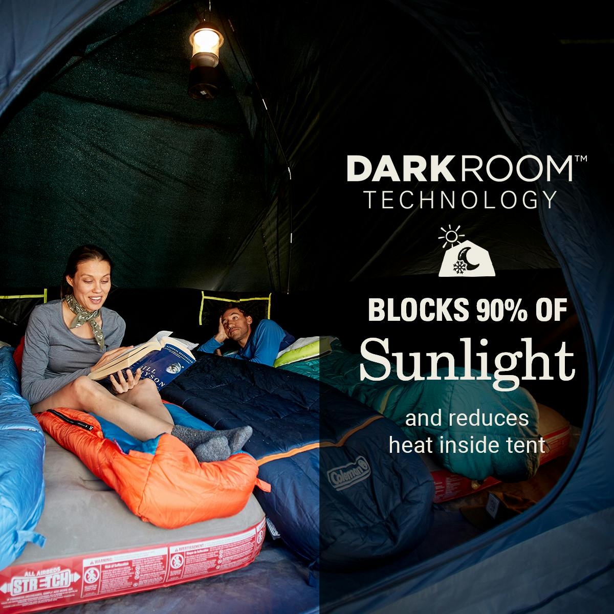 Skydome™ 6-Person Screen Room Camping Tent with Dark Room™ Technology Tents by Coleman | campsifu