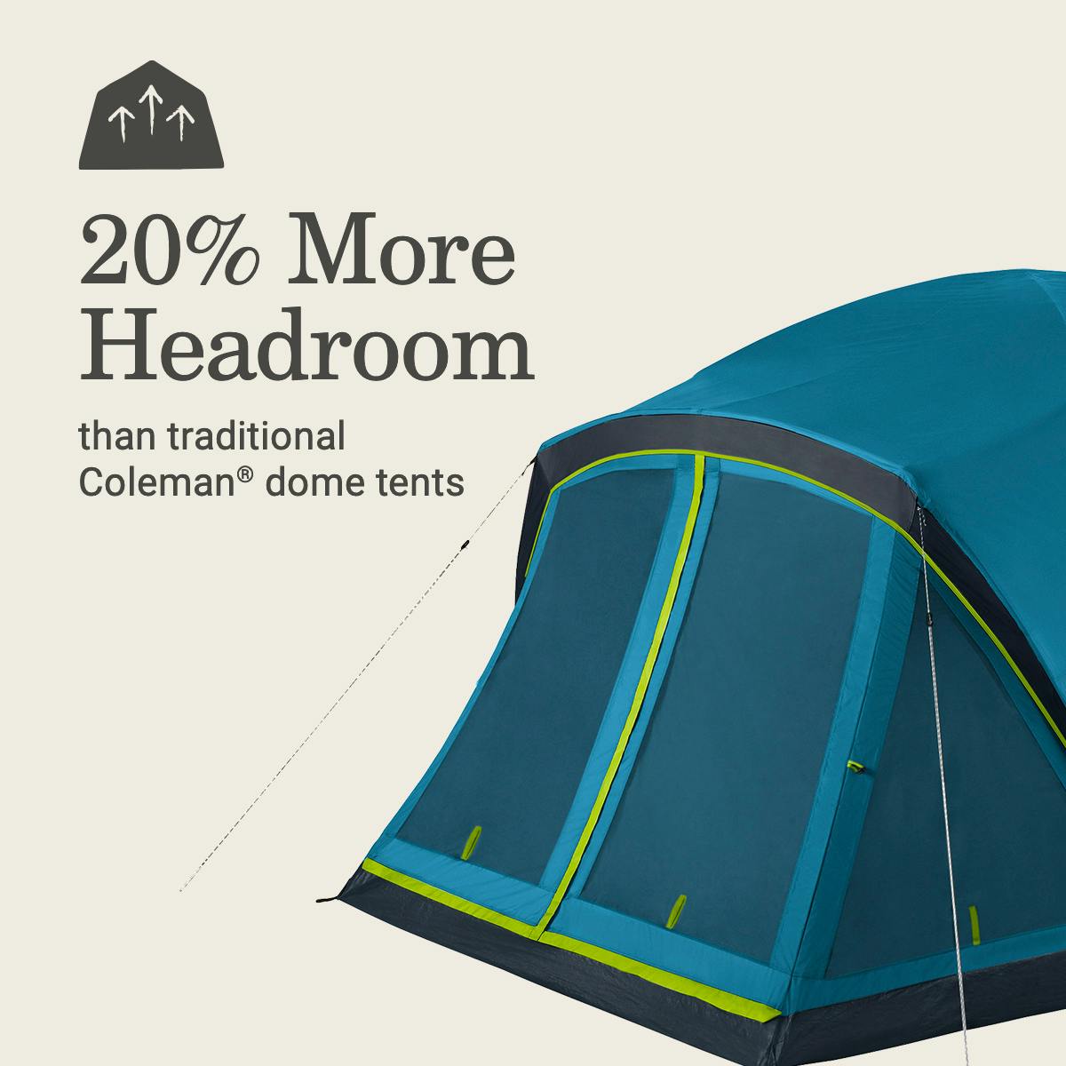 Skydome™ 6-Person Screen Room Camping Tent with Dark Room™ Technology Tents by Coleman | campsifu