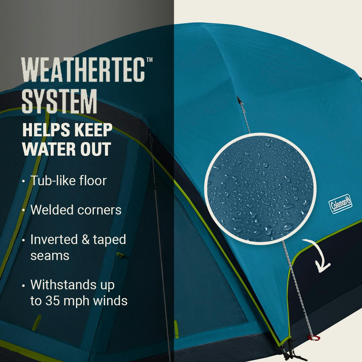 Skydome™ 6-Person Screen Room Camping Tent with Dark Room™ Technology Tents by Coleman | campsifu