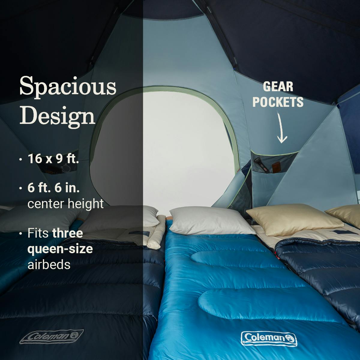 Skydome™ XL 10-Person Camping Tent with Dark Room™ Technology Tents by Coleman | campsifu