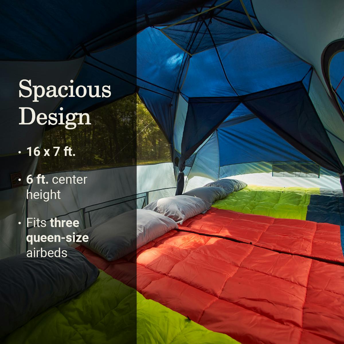 Skydome™ XL 8-Person Camping Tent with LED Lighting, Watersedge Tents by Coleman | campsifu