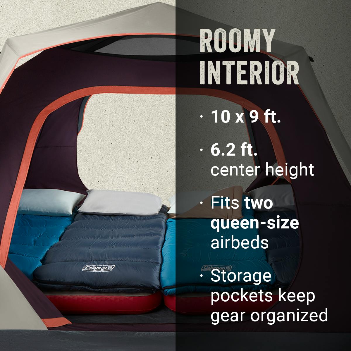 Skylodge™ 6-Person Instant Camping Tent, Blackberry Tents by Coleman | campsifu