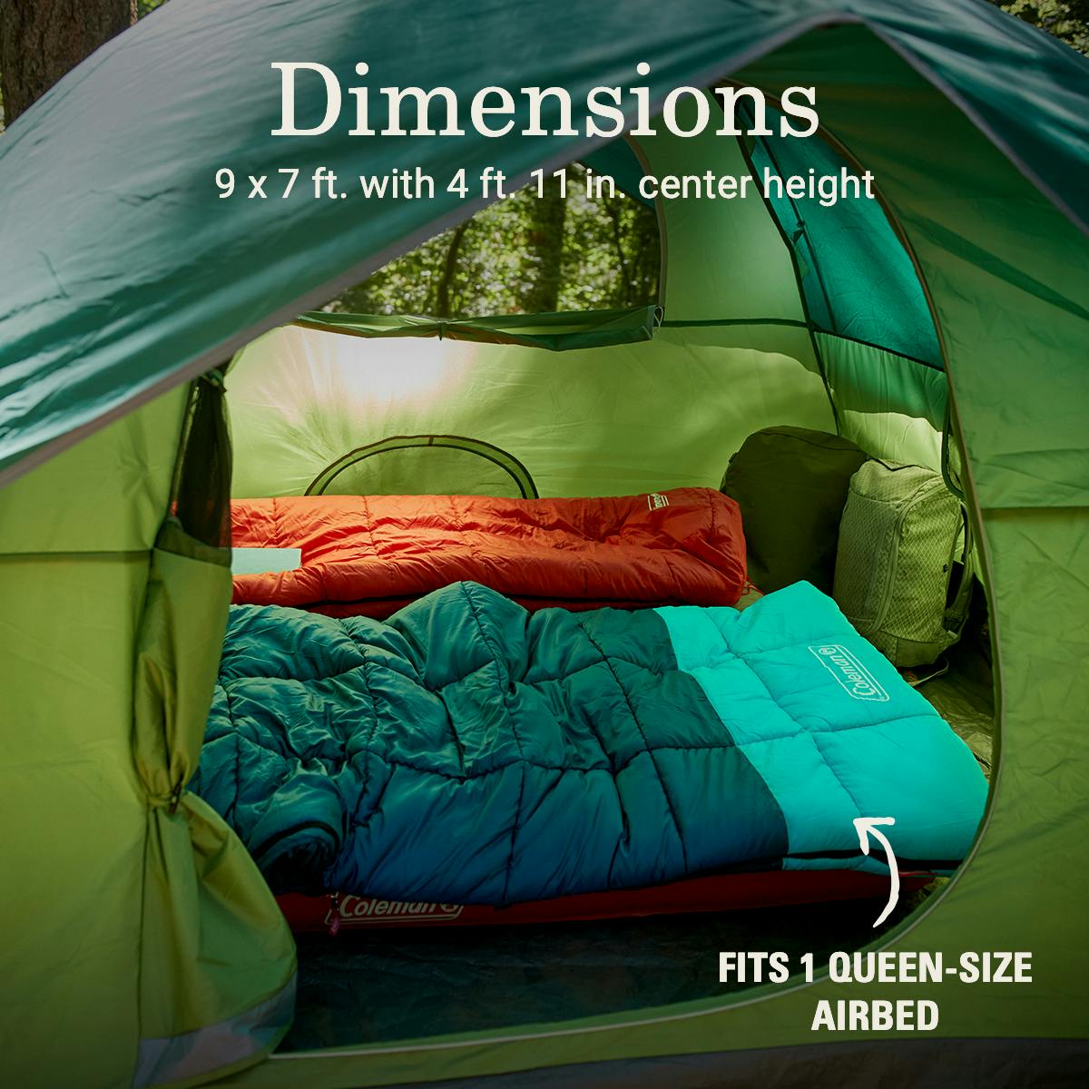 Sundome® 4-Person Camping Tent, Spruce Green Tents by Coleman | campsifu