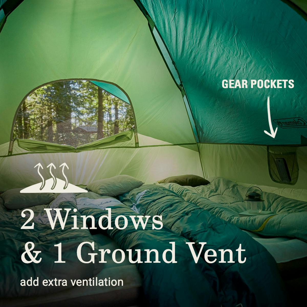 Sundome® 6-Person Camping Tent, Spruce Green Tents by Coleman | campsifu