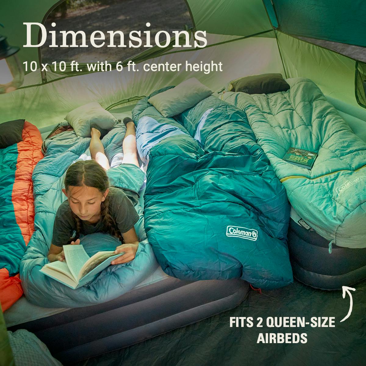 Sundome® 6-Person Camping Tent, Spruce Green Tents by Coleman | campsifu