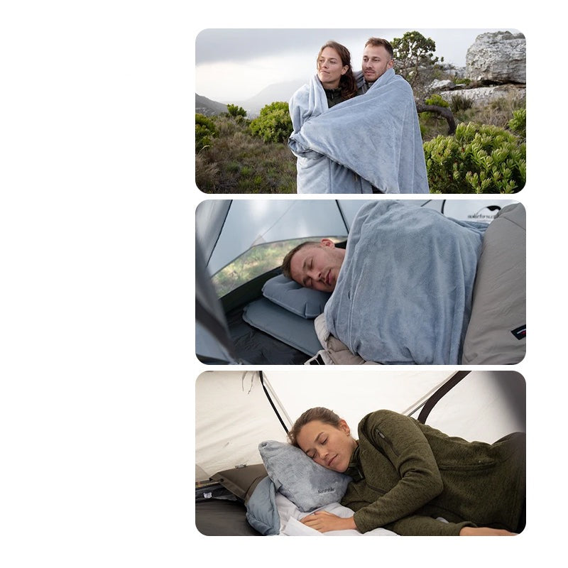 Throw Pillow Blanket Sleeping Bag Grey Sleeping Bags by Naturehike | campsifu