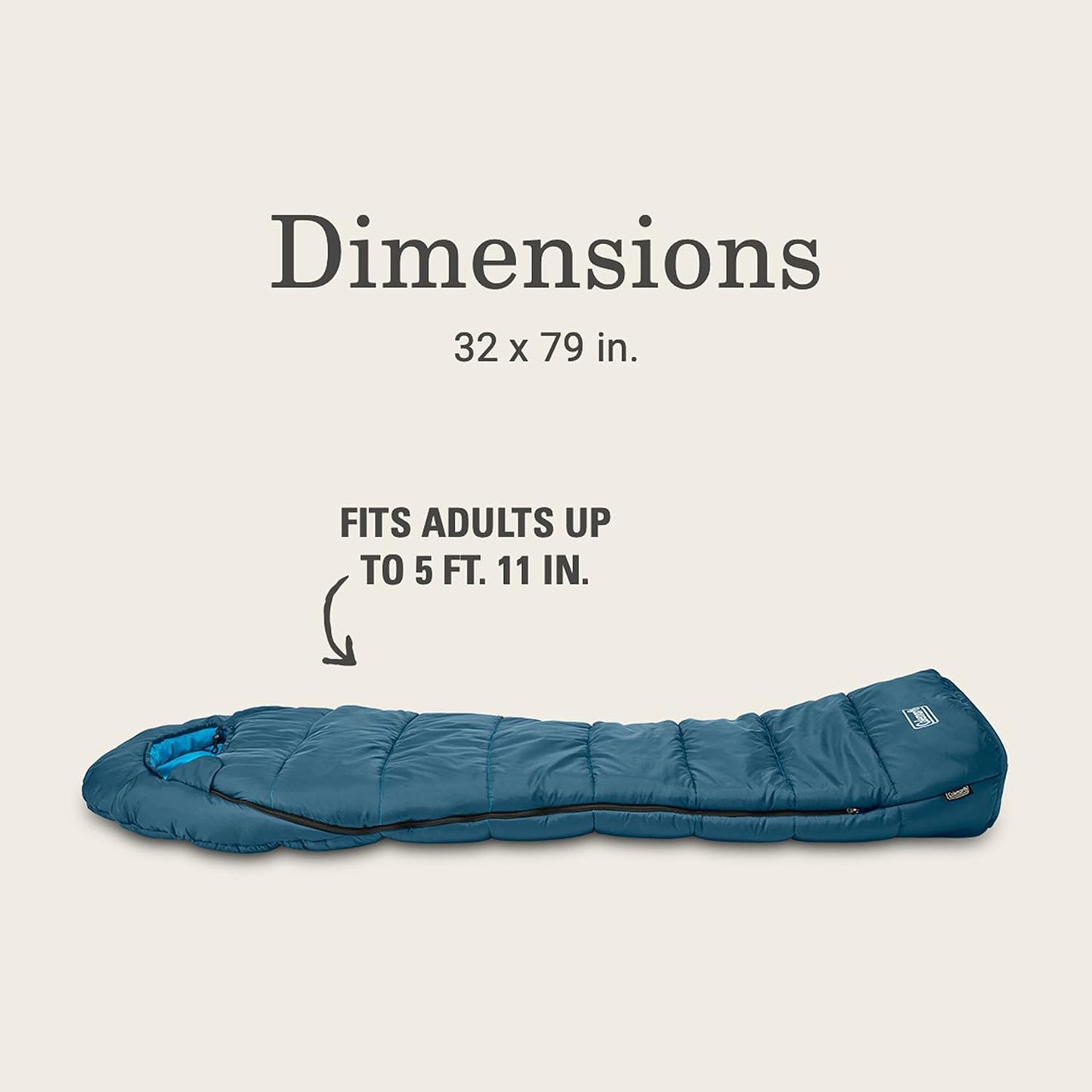 Tidelands™ 30° Mummy Sleeping Bag, Blue Sleeping Bags by Coleman | campsifu