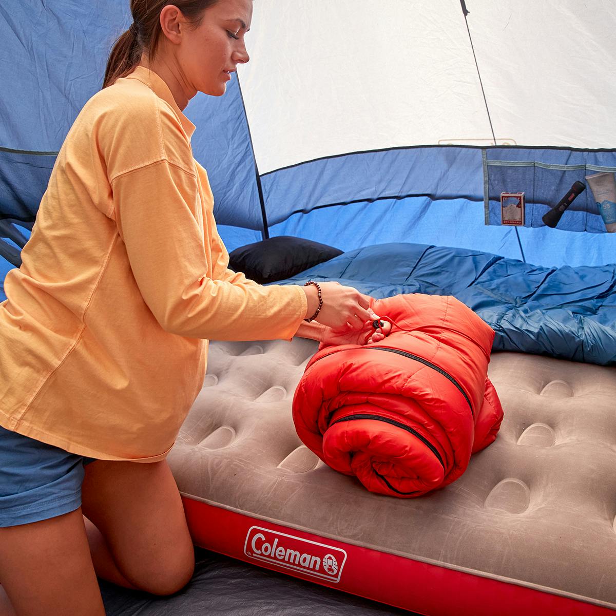 Tidelands™ 40° Mummy Sleeping Bag, Red Sleeping Bags by Coleman | campsifu