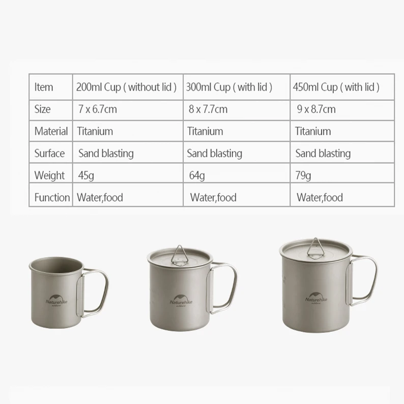 Titanium Cup Cups by Naturehike | campsifu