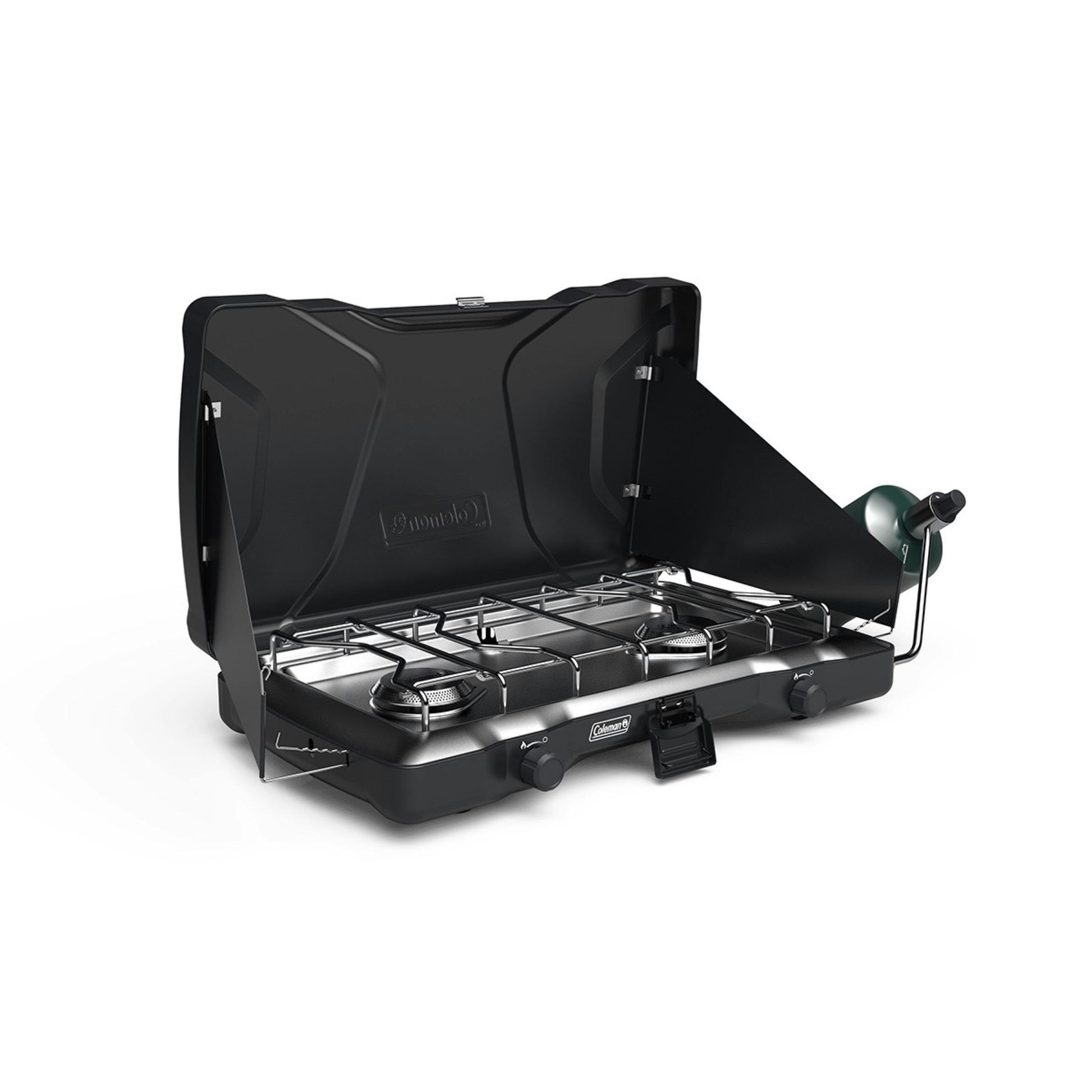 Triton™ 2-Burner Propane Camping Stove, Black Stoves by Coleman | campsifu