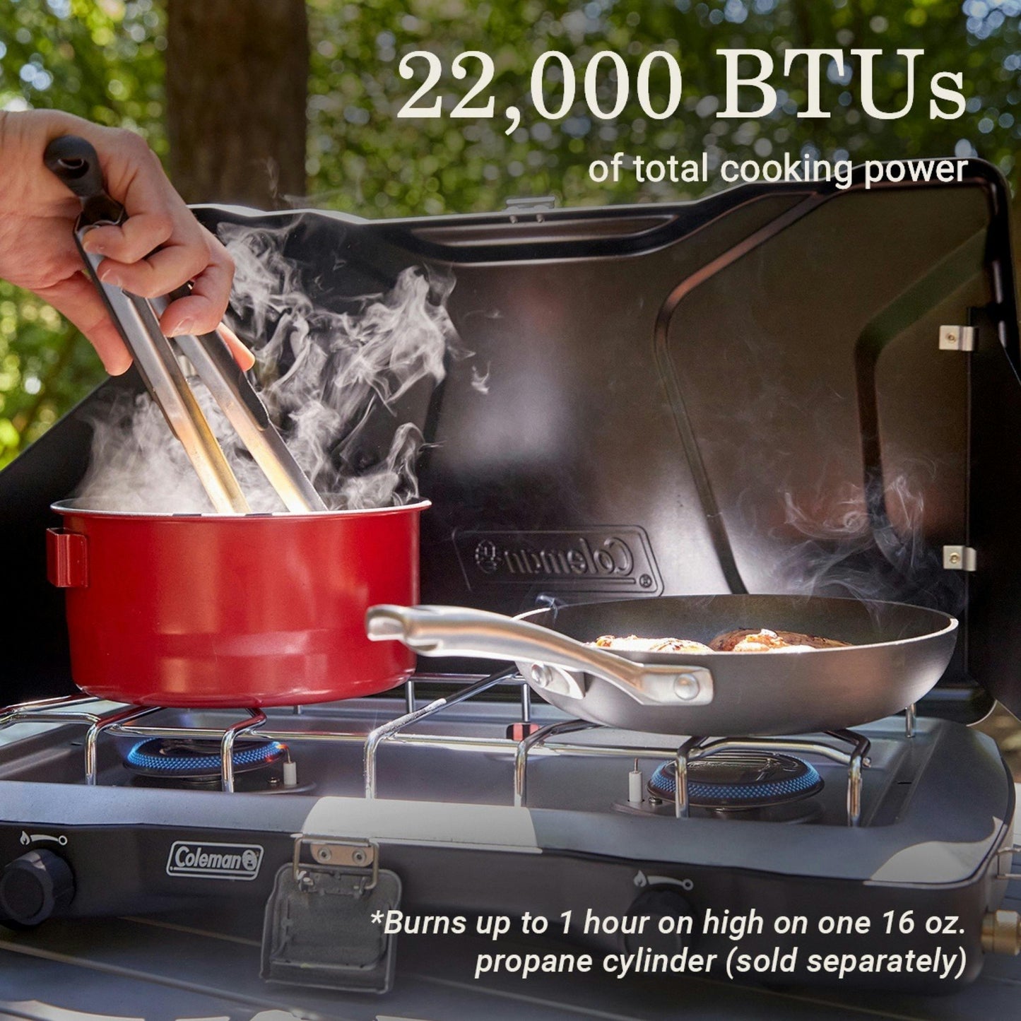 Triton™+ 2-Burner Propane Gas Camping Stove, Black Stoves by Coleman | campsifu