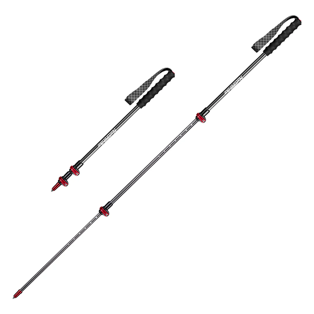 Ultralight Carbon Fiber Lock Trekking Pole Blazing Red 110cm Trekking Poles by Naturehike | campsifu