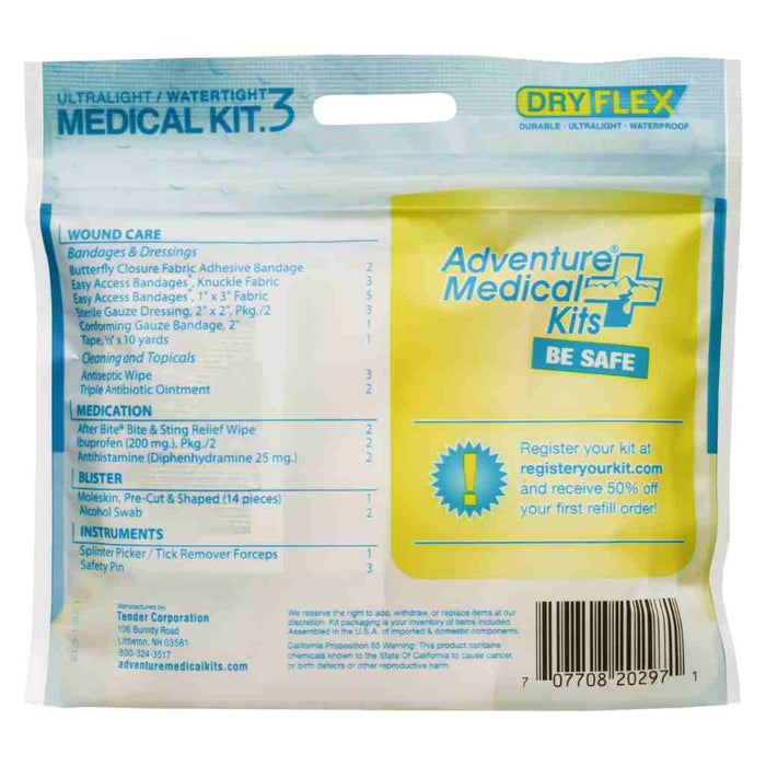 Ultralight/Watertight Medical Kit - .3 First Aid Kits by Adventure Medical Kits | campsifu