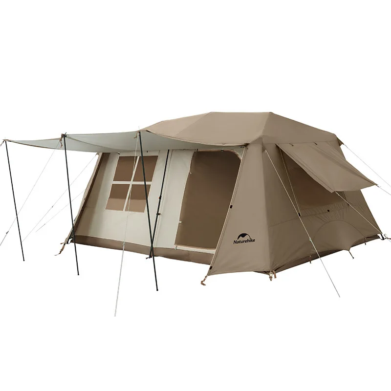 Village 13 8-Person Tent with Hall Pole Brown Tents by Naturehike | campsifu