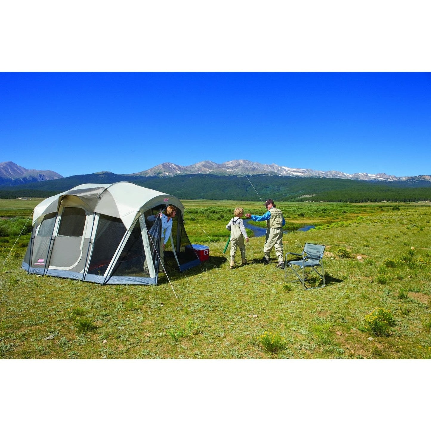 WeatherMaster® 6-Person Tent with Screen Room, Beige Tents by Coleman | campsifu